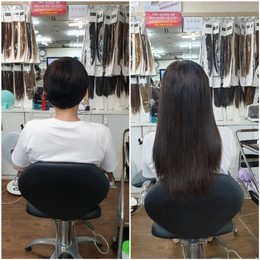 광주붙임머리/숏컷 붙임머리 여신되기
